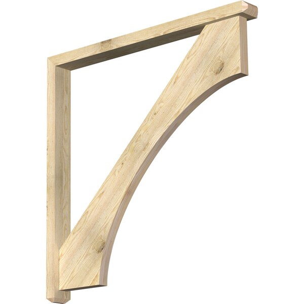 Ekena Millwork Westlake Craftsman Rough Sawn Bracket w/ Offset Brace, Douglas Fir, 4"W x 44"D x 44"H BKT0402X44X44WTL04RDF - main